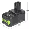 18V 3.0Ah Replacement battery for Ryobi CCC-1801M,CCC-180L,CCD-1801,CCG-1801M,CCG-180L,CCS-1801/DM,CCS-1801/LM,CCS-1801D,CCS-1801LM,CCW-180L - Image 3