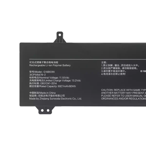 New genuine laptop battery for G16B03W,Redmi G Pro 2022/Redmi G Pro 2024 - Image 3