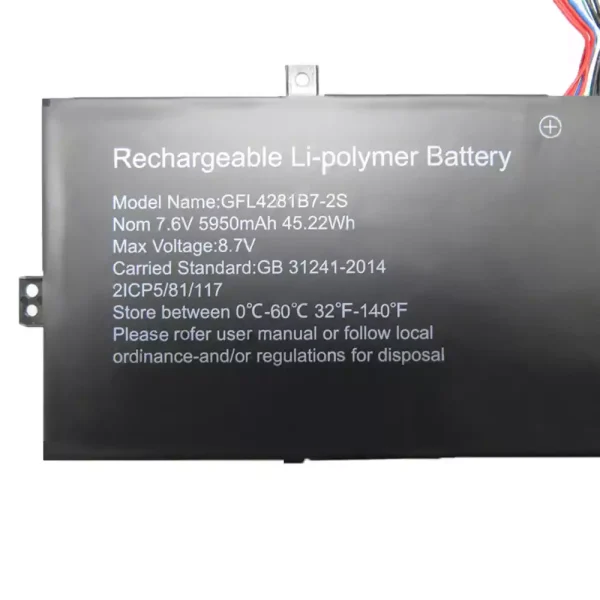 New genuine laptop battery for GFL4281B7-2S - Image 2