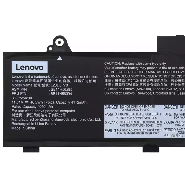 New genuine laptop battery for Lenovo L23D3P70 L23X3P70 L23M3P70 - Image 3