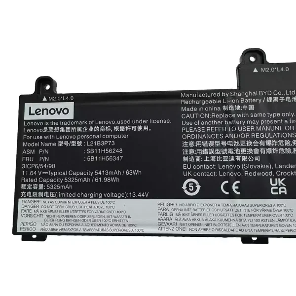 New genuine laptop battery for LENOVO L21B3P73 SB10W52010 5B10W51909 - Image 3