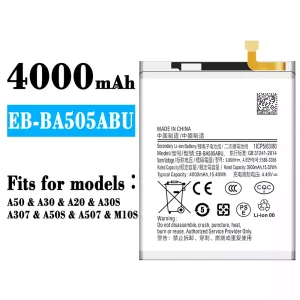 New genuine cell phone battery EB-BA505ABU for Samsung A50/A30/A20/M10S/M107/A30S/A307/A50S/A507