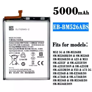 New genuine cell phone battery EB-BM526ABS for Samsung M52 5G/A23/M53/F23/A73 5G