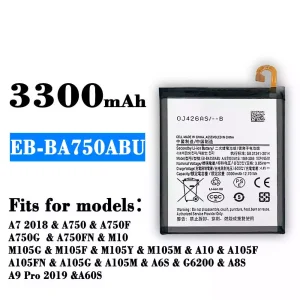 New genuine cell phone battery EB-BA750ABU for Samsung A7 2018/A8S/A9 Pro 2019/A60S
