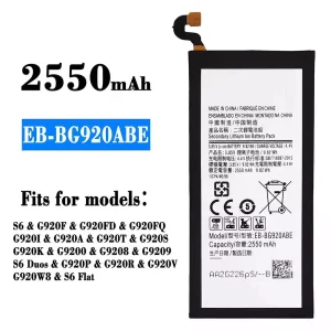 New genuine cell phone battery EB-BG920ABE for Samsung S6/S6 Duos/S6 Flat