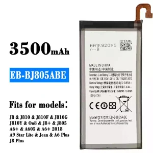 New genuine cell phone battery EB-BJ805ABE for Samsung J8/J810/J810F/J810G/J810Y/On8/J8+/J805/A6+/A605/A6+ 2018/A9 Star Lite/Jean/A6 Plus/J8 Plus