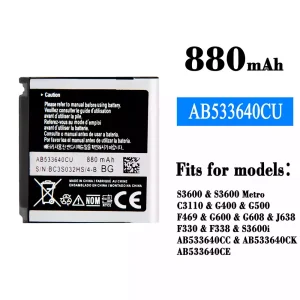 New genuine cell phone battery AB533640CU for Samsung S3600/S3600 Metro