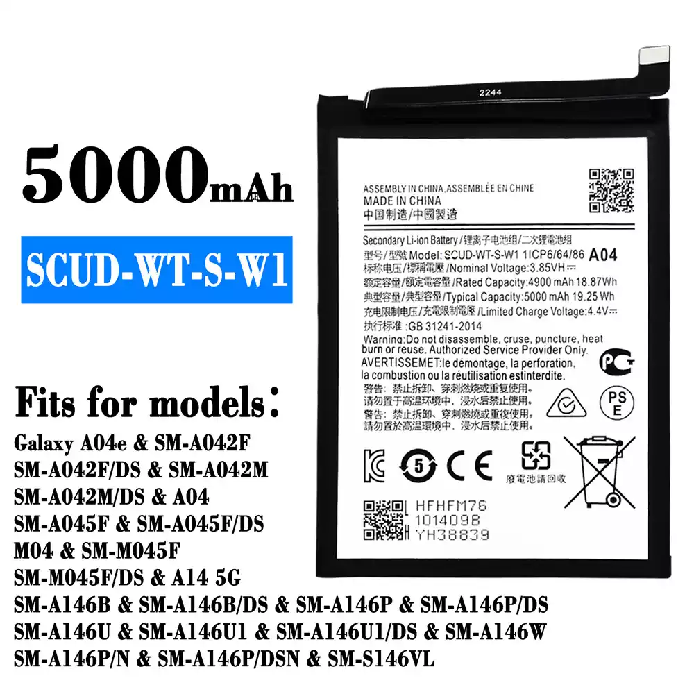 New genuine cell phone battery SCUD-WT-S-W1 for Samsung Galaxy A04e/A14 5G