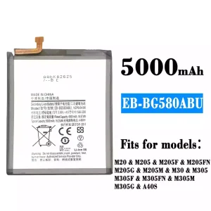 New genuine cell phone battery EB-BG580ABU for Samsung M20/A40S
