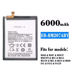 New genuine cell phone battery EB-BM207ABY for Samsung M30S/M21/M21S/F41