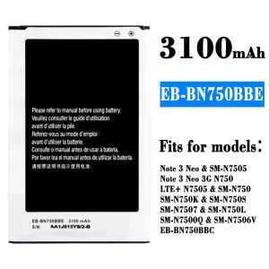 New genuine cell phone battery EB-BN750BBE EB-BN750BBC for Samsung Note 3 Neo