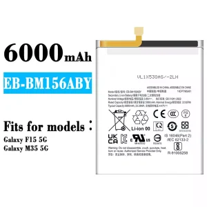 New genuine cell phone battery EB-BM156ABY for Samsung Galaxy F15 5G/Galaxy M35 5G