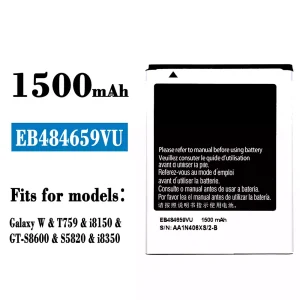 New genuine cell phone battery EB484659VU for Samsung Galaxy W