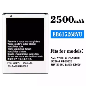 New genuine cell phone battery EB615268VU for Samsung Note N7000