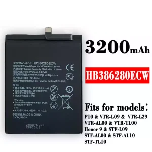 New genuine cell phone battery HB386280ECW for HUAWEI P10