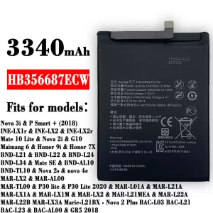 New genuine cell phone battery HB356687ECW for HUAWEI Nova 3i / Mate 10 Lite / Nova 2i / Honor 9i / Honor 7X / Nova 2s / nova 4e/P30 lite / P30 Lite 2020 /