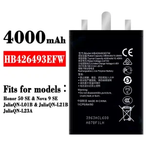 New genuine cell phone battery HB426493EFW for HUAWEI Honor 50 SE / Nova 9 SE