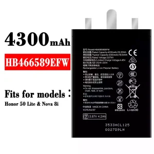 New genuine cell phone battery HB466589EFW for HUAWEI Honor 50 Lite/Nova 8i
