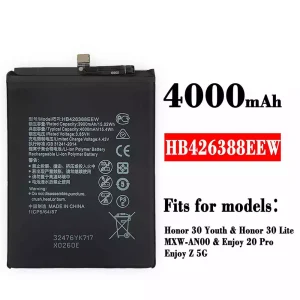 New genuine cell phone battery HB426388EEW for HUAWEI Honor 30 Youth / Honor 30 Lite / Enjoy 20 Pro / Enjoy Z 5G