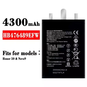 New genuine cell phone battery HB476489EFW for HUAWEI Honor 50 / Nova 9