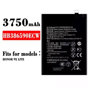 New genuine cell phone battery HB386590ECW for HUAWEI HONOR 9X LITE