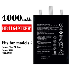 New genuine cell phone battery HB416491EFW for HUAWEI Honor Play 7T Pro / Honor X40i