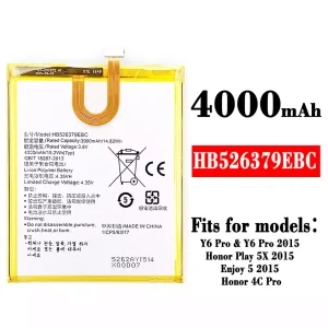 New genuine cell phone battery HB526379EBC for HUAWEI Y6 Pro 2015 / Honor Play 5X 2015 / Enjoy 5 2015 / Honor 4C Pro
