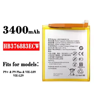New genuine cell phone battery HB376883ECW for HUAWEI P9+ / P9 Plus