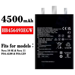 New genuine cell phone battery HB456493EGW for HUAWEI Nova 10 SE/ Nova 11