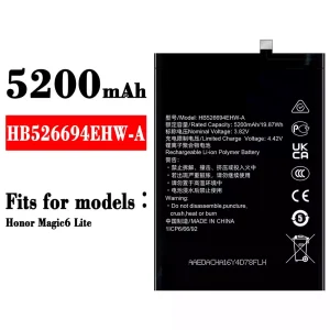 New genuine cell phone battery HB526694EHW-A for HUAWEI Honor Magic 6 Lite