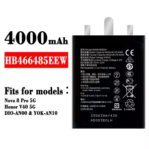 New genuine cell phone battery HB466485EEW for HUAWEI Nova 8 Pro 5G/ Honor V40 5G