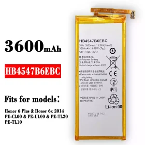 New genuine cell phone battery HB4547B6EBC for HUAWEI Honor 6 Plus / Honor 6x 2014