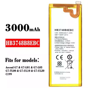 New genuine cell phone battery HB3748B8EBC for HUAWEI Ascend G7