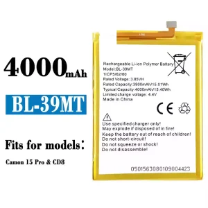 New genuine cell phone battery BL-39MT for Tecno CD8 /Camon 15 Pro