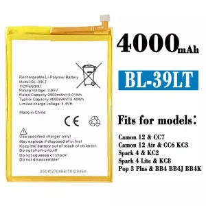 New genuine cell phone battery BL-39LT for Tecno Camon 12 / Camon 12 Air / Spark 4 / Spark 4 Lite / Pop 3 Plus