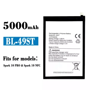 New genuine cell phone battery BL-49ST for Tecno Spark 10 pro / Spark 10 NFC