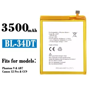New genuine cell phone battery BL-34DT for Tecno Phantom 9/ Camon 12 Pro