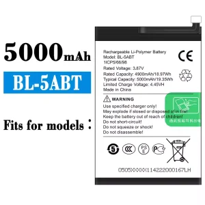 New genuine cell phone battery BL-5ABT for Tecno