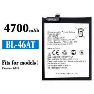 New genuine cell phone battery BL-46AT for Tecno Phantom X