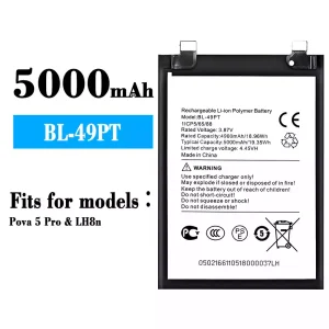 New genuine cell phone battery BL-49PT for Tecno Pova 5 Pro