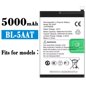 New genuine cell phone battery BL-5AAT for Tecno