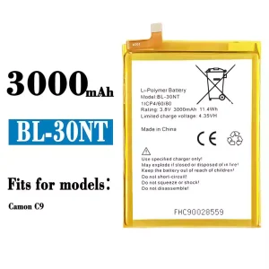 New genuine cell phone battery BL-30NT for Tecno Camon C9