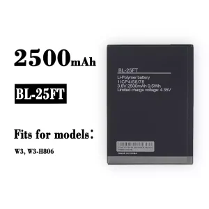 New genuine cell phone battery BL-25FT for Tecno W3, W3-H806