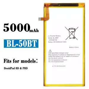 New genuine cell phone battery BL-50BT for Tecno D8 8D / P8D / Droidpad 8D