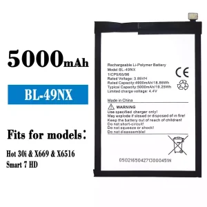 New genuine cell phone battery BL-49NX for Infinix Hot 30i / Smart 7 HD