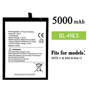 New genuine cell phone battery BL-49KX for Infinix Note 11 / Note 12