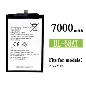 New genuine cell phone battery BL-68AT for Infinix POVA 2