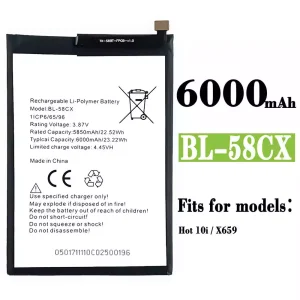 New genuine cell phone battery BL-58CX for Infinix Hot 10i