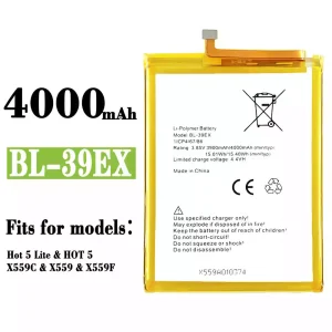 New genuine cell phone battery BL-39EX for Infinix Hot 5 Lite / Hot 5