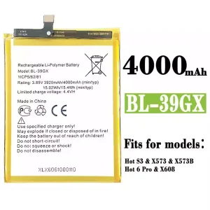 New genuine cell phone battery BL-39GX for Infinix Hot S3,Hot 6 Pro